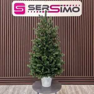 Brad artificial Christmas Deluxe by Sersimo, Viena Elite verde in ghiveci, 3D, 110 cm