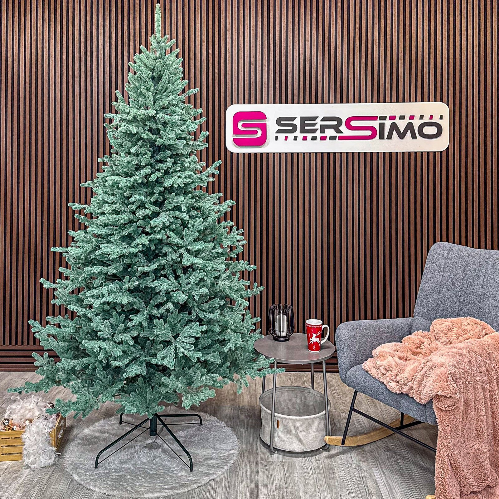 brad artificial christmas deluxe by sersimo, viena select argintiu, integral 3d, 230cm 1 Brad artificial Christmas Deluxe by Sersimo, Viena Select argintiu, integral 3D, 230cm