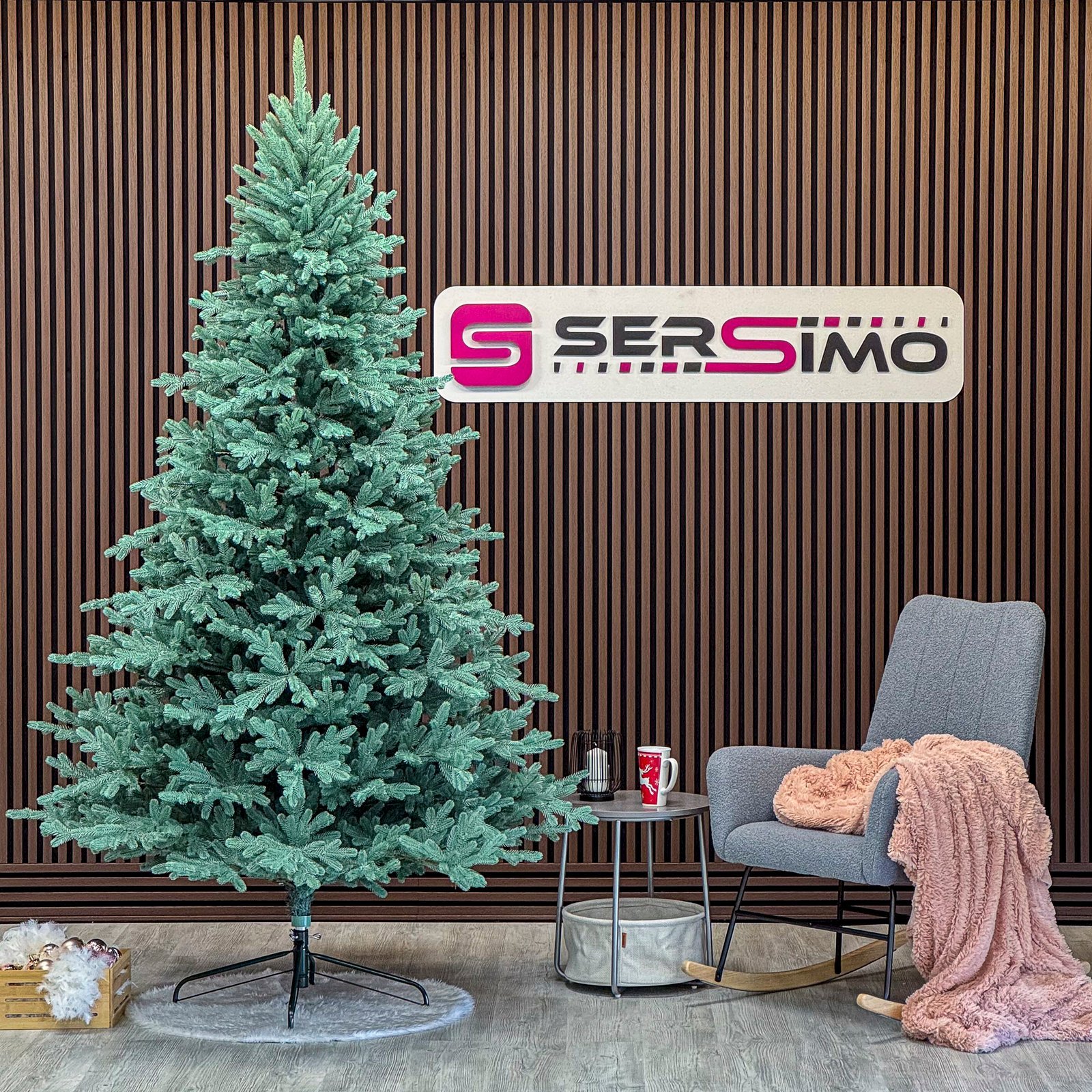 brad artificial christmas deluxe by sersimo, viena select argintiu, integral 3d, 250 cm 4 Brad artificial Christmas Deluxe by Sersimo, Viena Select argintiu, integral 3D, 250 cm - imagine 4