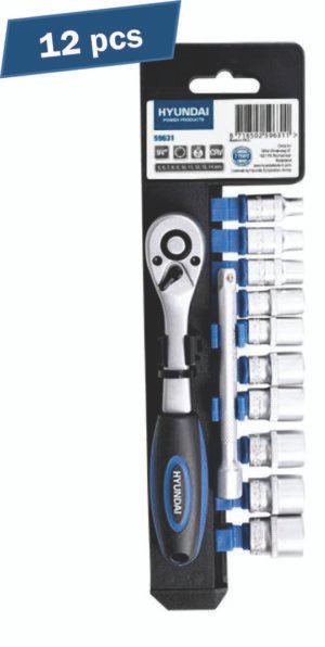 Set 12 chei clichet tubulare 1/4 HYUNDAI HY-59631