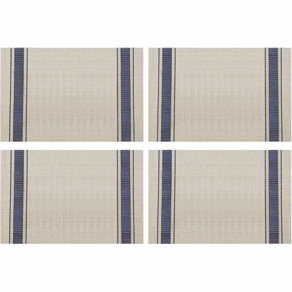 Set 4 Naproane de Masa Mercaton din PVC, Rezistent la Apa, Dreptunghiular, 30×45 cm, Bej