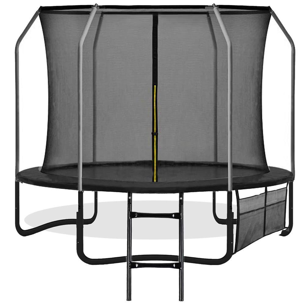 trambulina premium, black, cu scara si plasa de protectie interioara, 305 cm 1 Trambulina Premium, Black, cu scara si plasa de protectie interioara, 305 cm