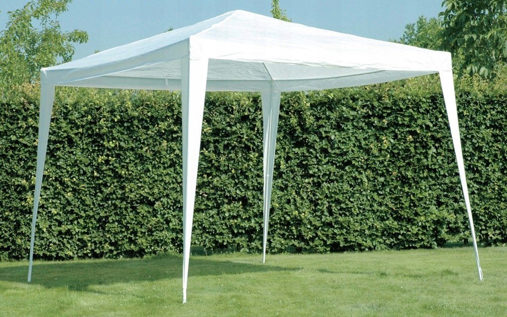 cort pavilion de gradina, 300x300 cm, impermeabil cu rezistenta uv, alb 3 Cort pavilion de gradina, 300x300 cm, impermeabil cu rezistenta UV, alb - imagine 3