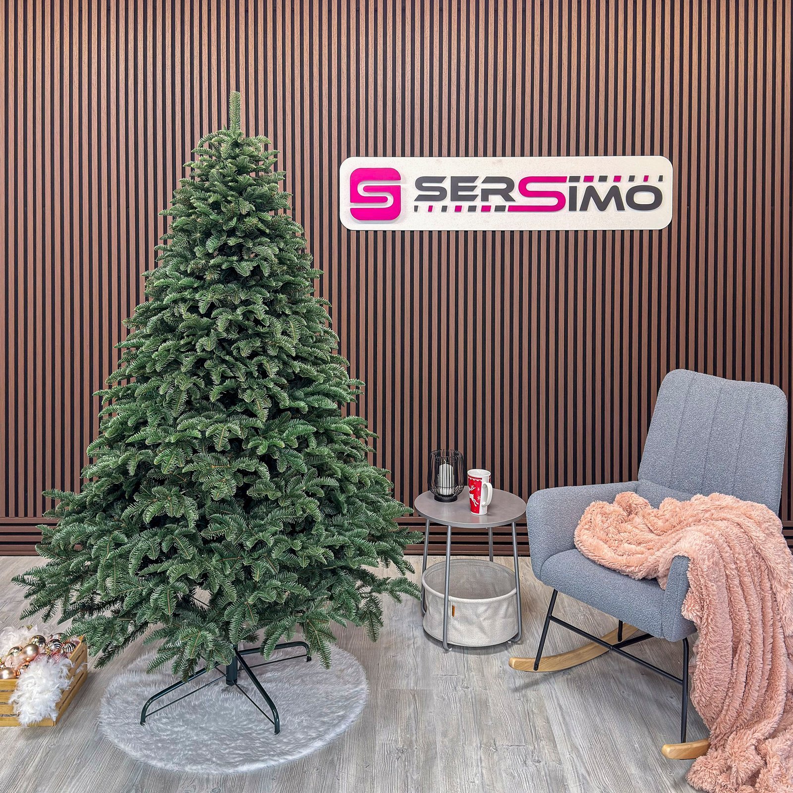Brad artificial Christmas Deluxe by Sersimo, Alaska, verde, mix 2D+3D, 210 cm 2 Brad artificial Christmas Deluxe by Sersimo, Alaska, verde, mix 2D+3D, 210 cm - imagine 2
