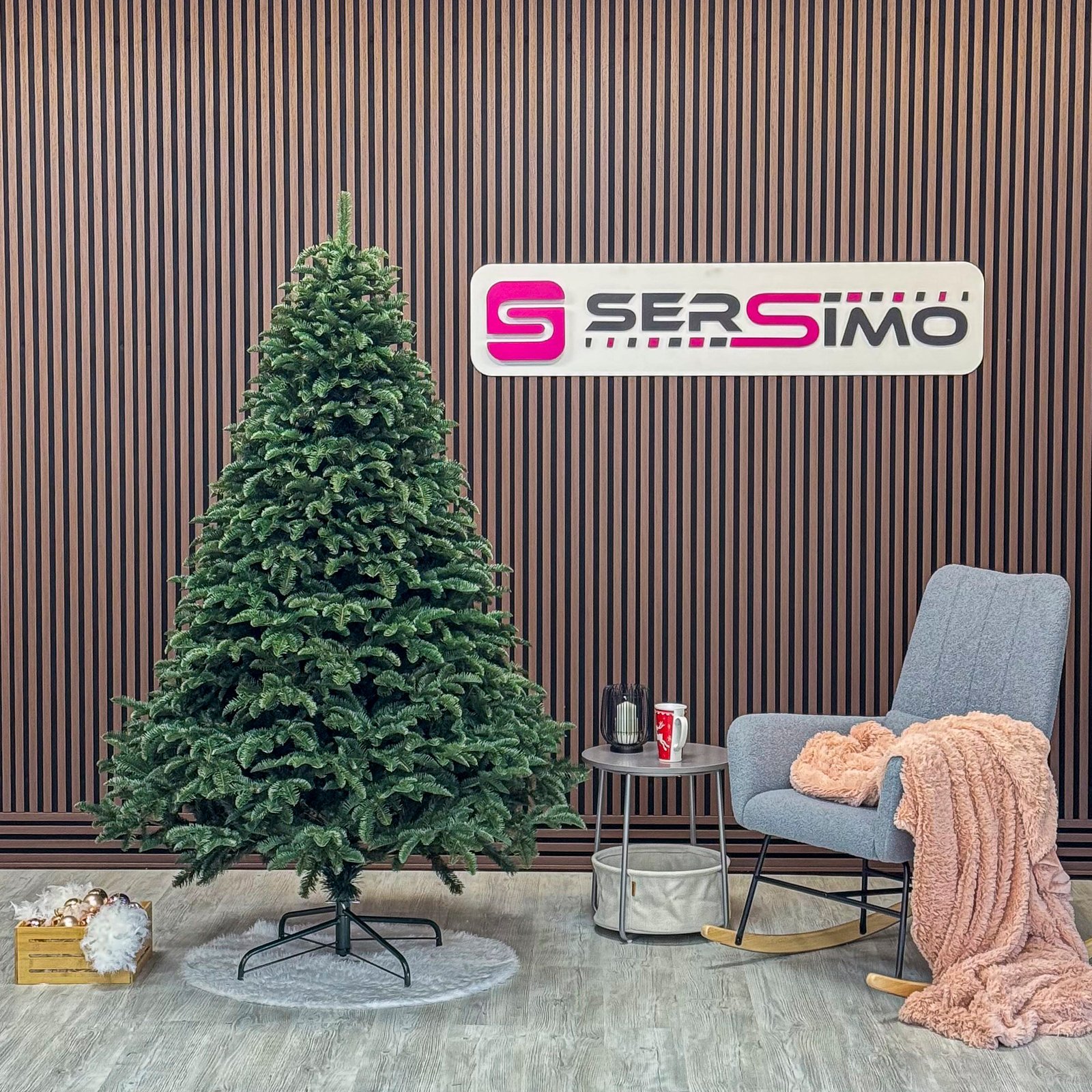 Brad artificial Christmas Deluxe by Sersimo, Alaska, verde, mix 2D+3D, 210 cm 4 Brad artificial Christmas Deluxe by Sersimo, Alaska, verde, mix 2D+3D, 210 cm - imagine 4