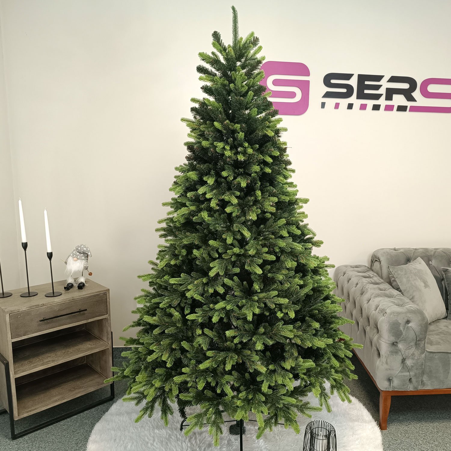 Brad artificial Christmas Deluxe by Sersimo, Carpati cu varfuri verzi, 2D+3D, 210cm 1 Brad artificial Christmas Deluxe by Sersimo, Carpati cu varfuri verzi, 2D+3D, 210cm