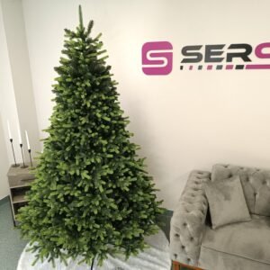 Brad artificial Christmas Deluxe by Sersimo, Carpati cu varfuri verzi, 2D+3D, 230cm