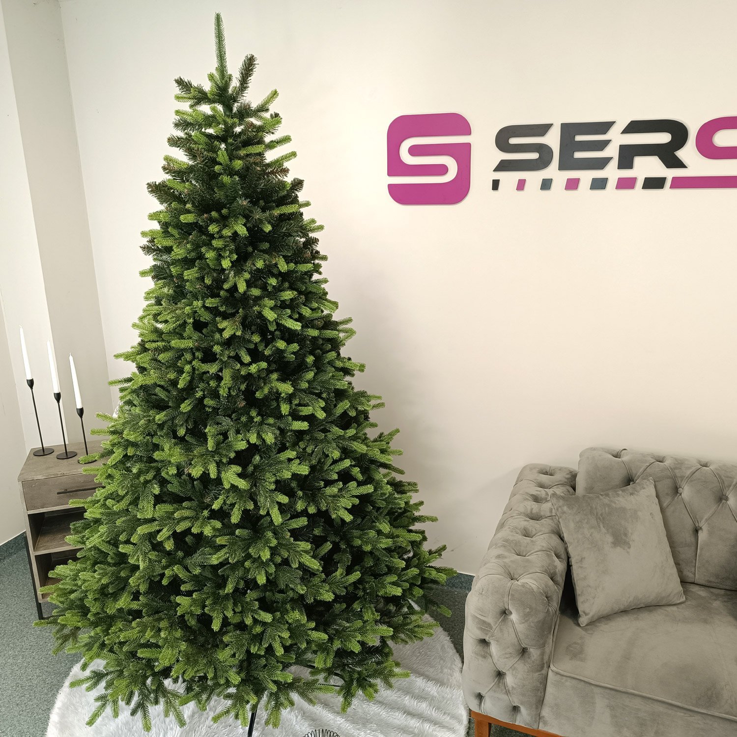 Brad artificial Christmas Deluxe by Sersimo, Carpati cu varfuri verzi, 2D+3D, 230cm 1 Brad artificial Christmas Deluxe by Sersimo, Carpati cu varfuri verzi, 2D+3D, 230cm