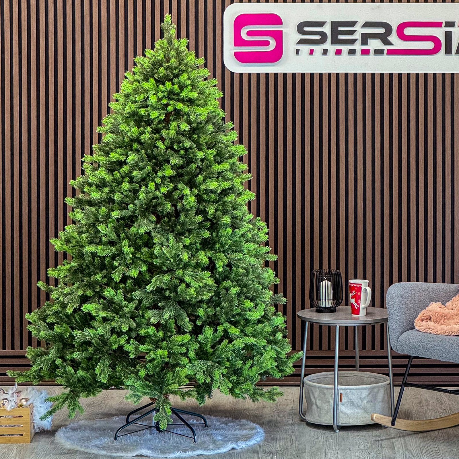 Brad artificial Sersimo, Hollandia, verde cu varfuri verzi, integral 3D, 180 cm 1 Brad artificial Sersimo, Hollandia, verde cu varfuri verzi, integral 3D, 180 cm