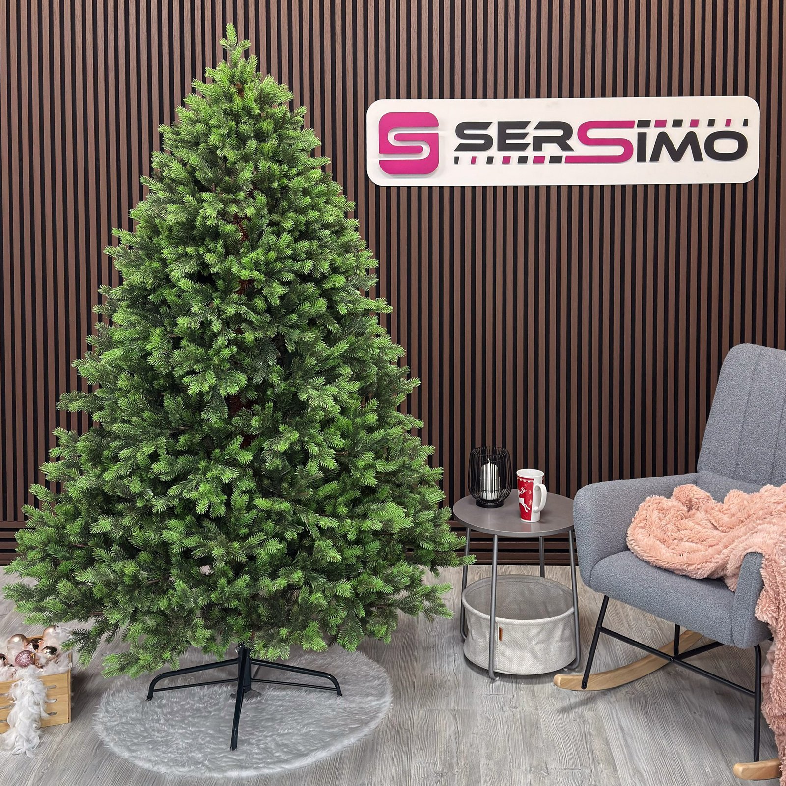 Brad artificial Sersimo, Hollandia, verde cu varfuri verzi, integral 3D, 210 cm 2 Brad artificial Sersimo, Hollandia, verde cu varfuri verzi, integral 3D, 210 cm - imagine 2