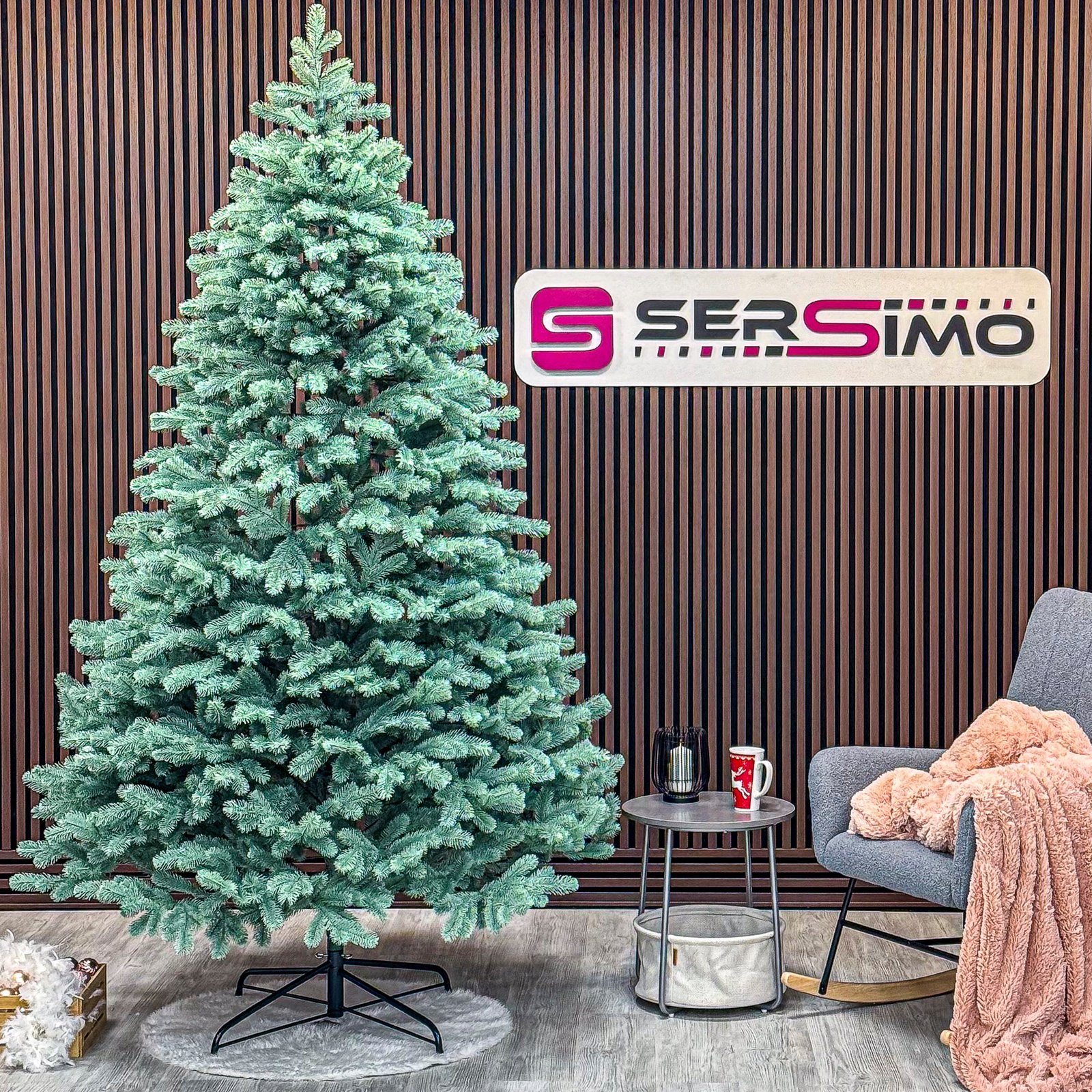brad artificial christmas deluxe by sersimo, kovalivska argintiu, 3d, 250 cm 3 Brad artificial Christmas Deluxe by Sersimo, Kovalivska argintiu, 3D, 250 cm - imagine 3
