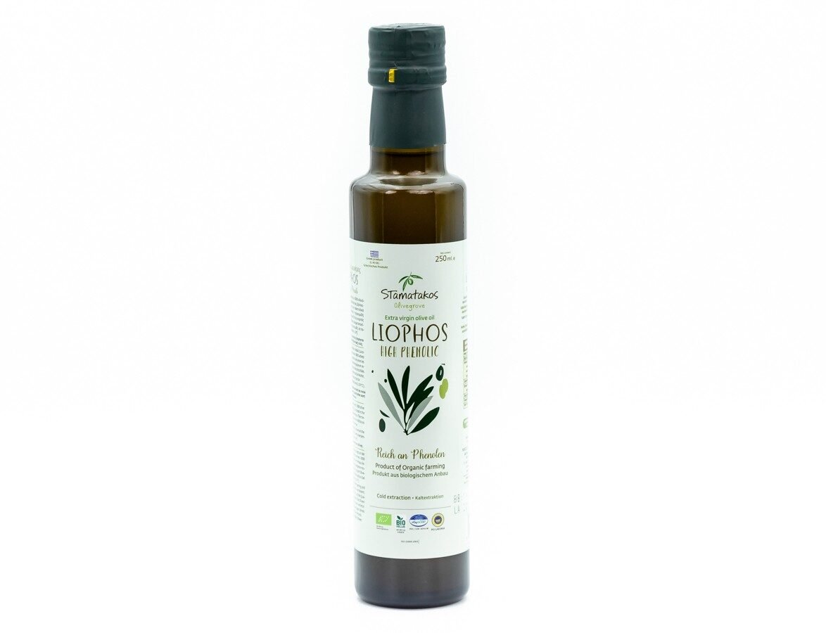 Ulei de masline extravirgin Liophos High Phenolic eco 250ml Stamatakos