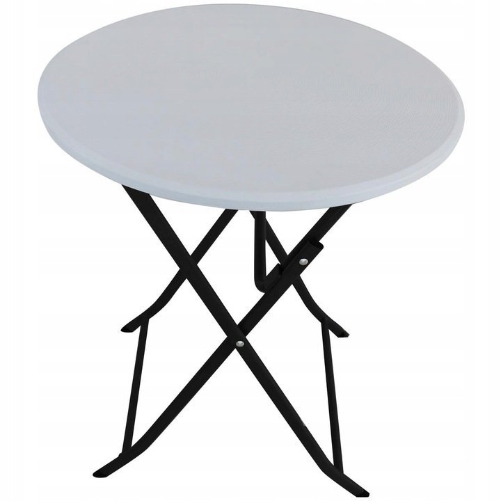 Masa rotunda pliabila multifunctionala, diametru 60cm, alba