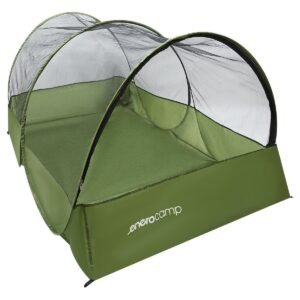 Cort cu plasa anti-insecte autoexpandabil, pentru plaja sau camping, 190x120x95 cm, verde