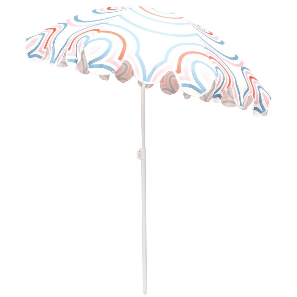 umbrela de plaja 160 cm cu structura metalica, inclinare reglabila, husa transport, multicolor 2 Umbrela de plaja 160 cm cu structura metalica, inclinare reglabila, husa transport, multicolor - imagine 2