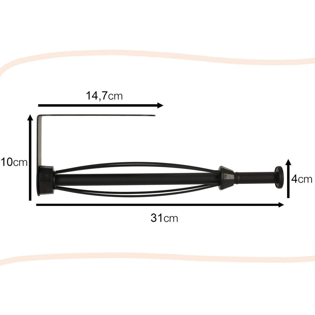 suport rola prosop de bucatarie, culoare neagra 8 Suport rola prosop de bucatarie, culoare neagra - imagine 8
