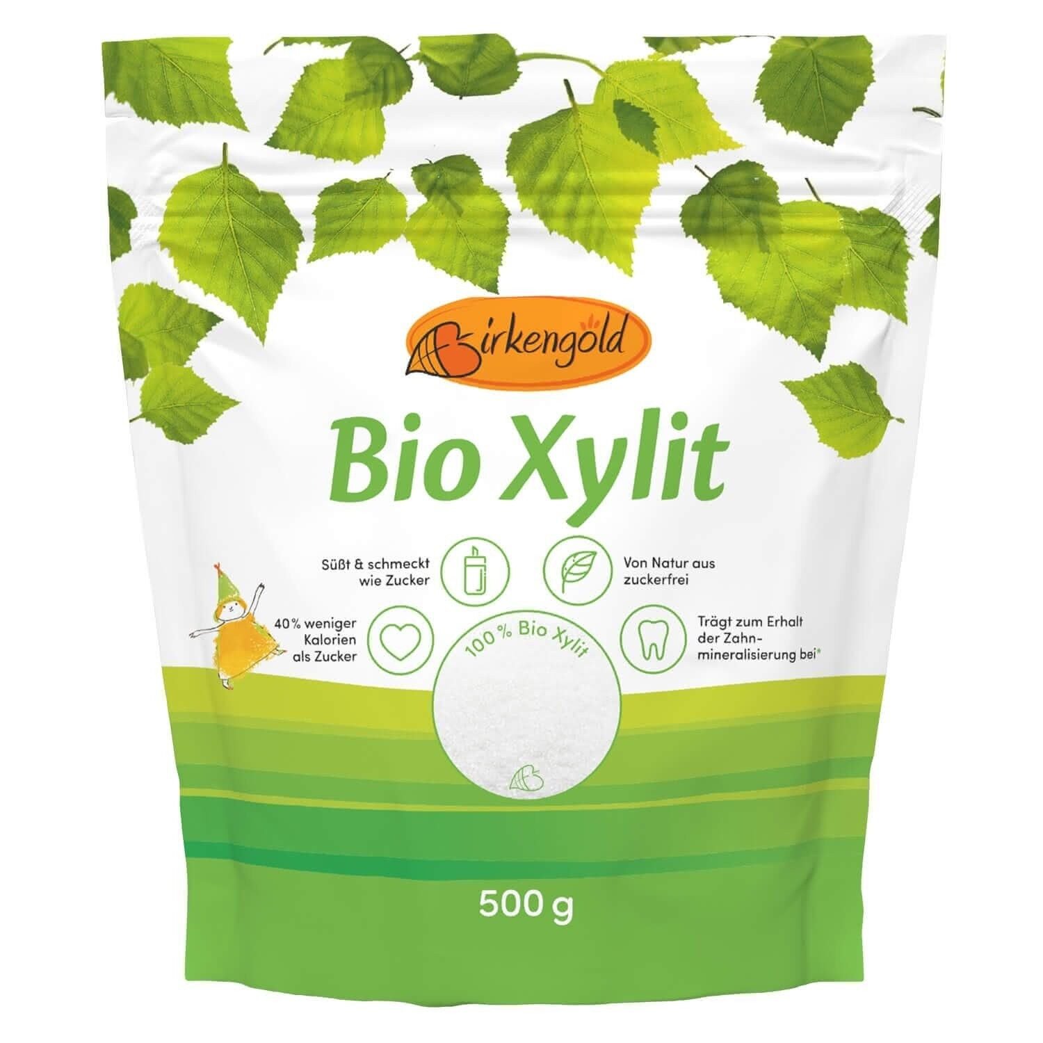 Xylitol (zahar de mesteacan) bio, 500g, Birkengold