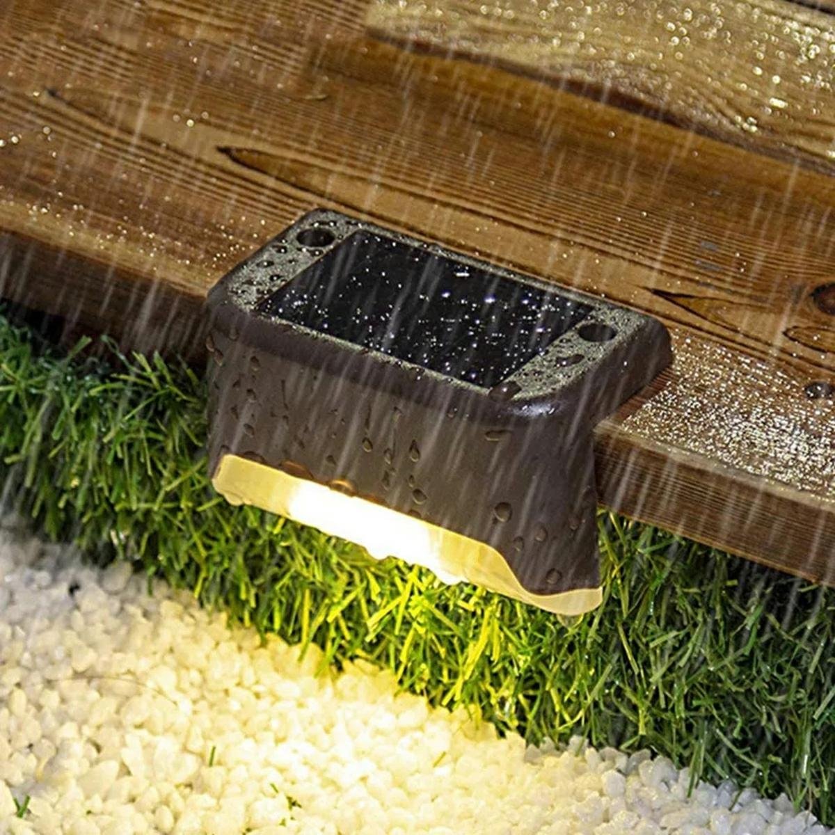 set 4 x lampa solara estetica exterioara pentru gard sau scari 3 Set 4 x Lampa Solara estetica exterioara pentru GARD sau SCARI - imagine 3