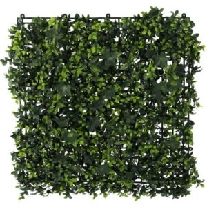Panou decorativ artificial 50×50 cm, montare pe perete sau gard, iedera, interior/exterior