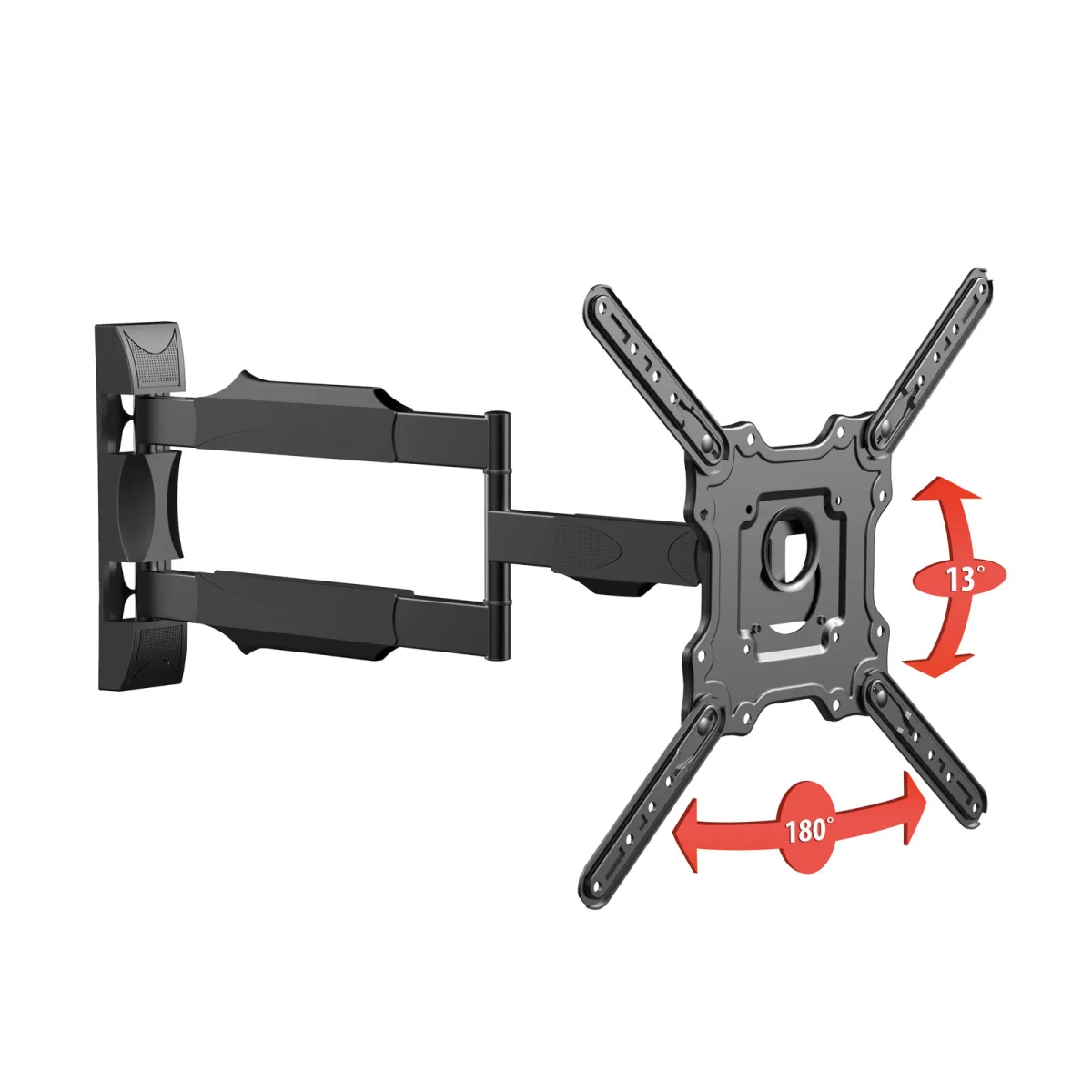 Suport TV perete reglabil, VESA universal, 17-55 inch, brat articulat, 35kg, negru