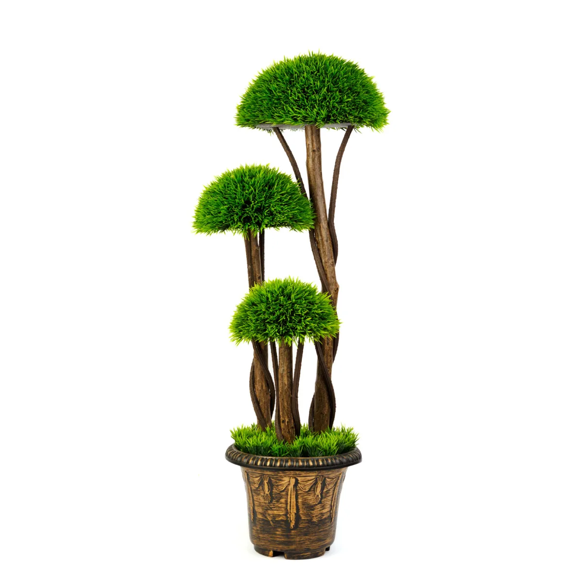 Buxus artificial sfera 90 cm, planta decorativa verde pentru interior exterior, realist - imagine 2
