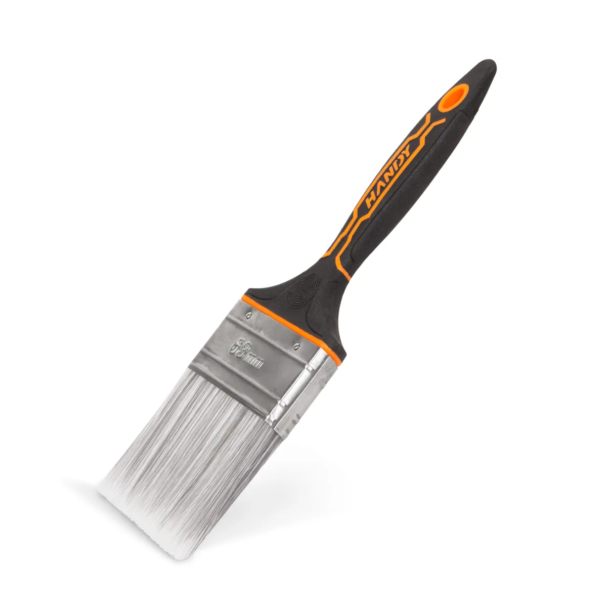 Pensula plata vopsit 2.5 inch, 63 mm, maner plastic ergonomic, pentru vopsea, lac, lazura, pereti, lemn