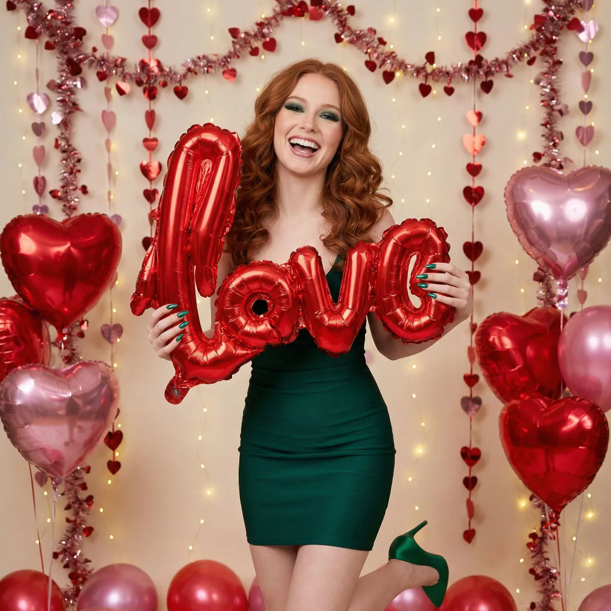 Balon folie LOVE, decor romantic Valentine, pentru aniversare nunta sau petreceri