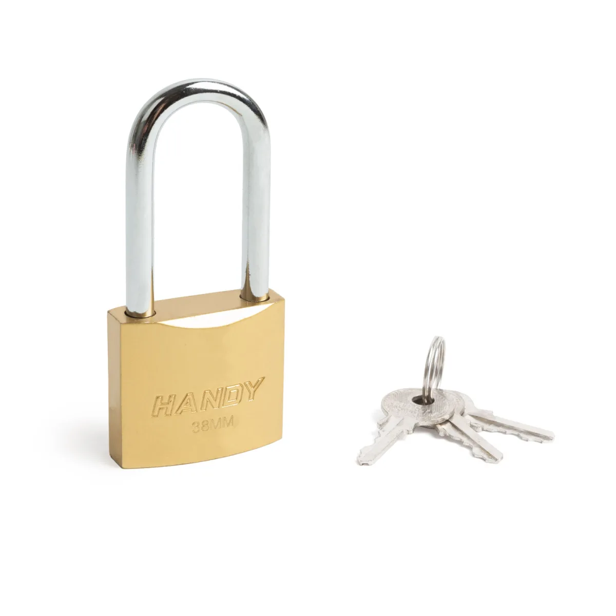 Lacat Metalic 38 mm cu Arc Lung Ø6 mm, Include 3 Chei