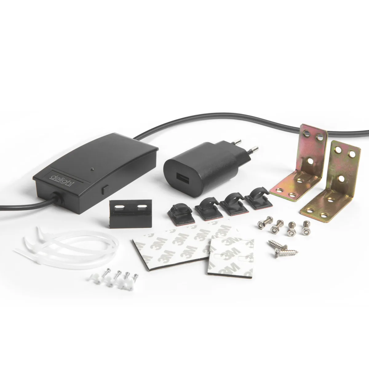 Deschizator garaj smart WiFi, control telefon, senzor deschidere, USB, Alexa Google, negru - imagine 2