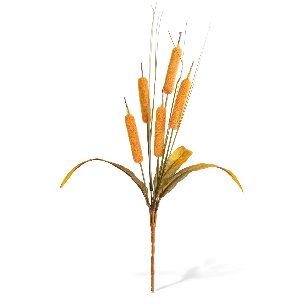 Decor toamna, stuf artificial, 40 cm, galben/maro - imagine 4