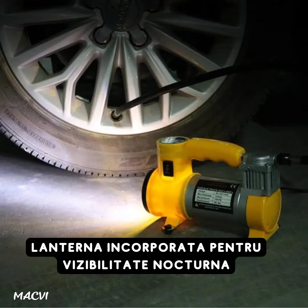 Compresor Auto Macvi® FOXMAG24, 12V, 150 PSI, 35L/min, Galben ,Putere si Eficienta pentru Vehicule Mari - imagine 2
