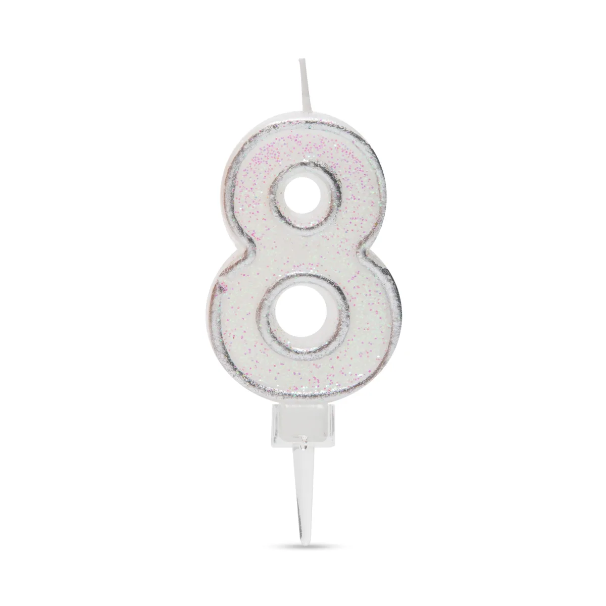Lumanari tort cifra 8, aniversare, decor petrecere, 6.5 x 4 cm