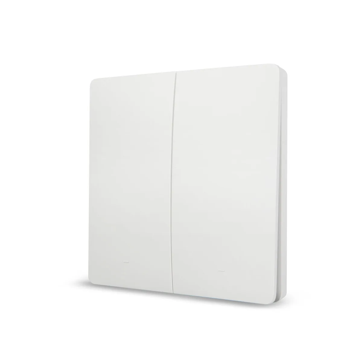 Intrerupator wireless kinetic perete, fara baterii, 433MHz, 2 canale, 100m, IP20, alb
