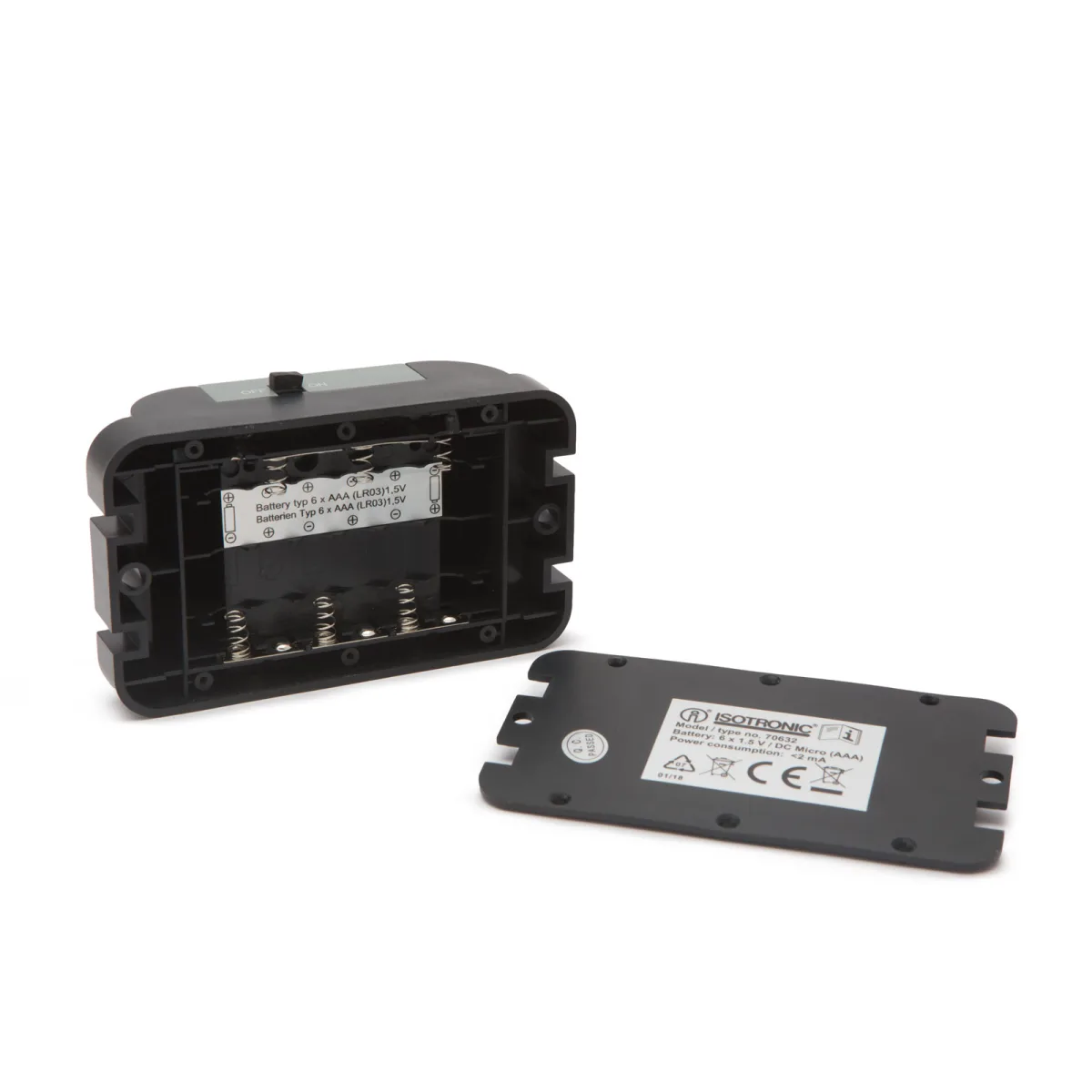 Repelent soareci si sobolani ultrasonic, cu baterii AAA, LED, interior 40m2, negru - imagine 2
