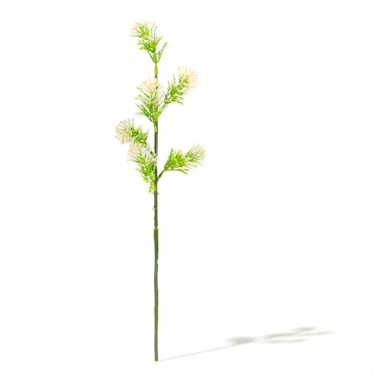 Planta artificiala decorativa 46 cm alba, pentru ghiveci sau aranjamente, decor casa birou - imagine 2