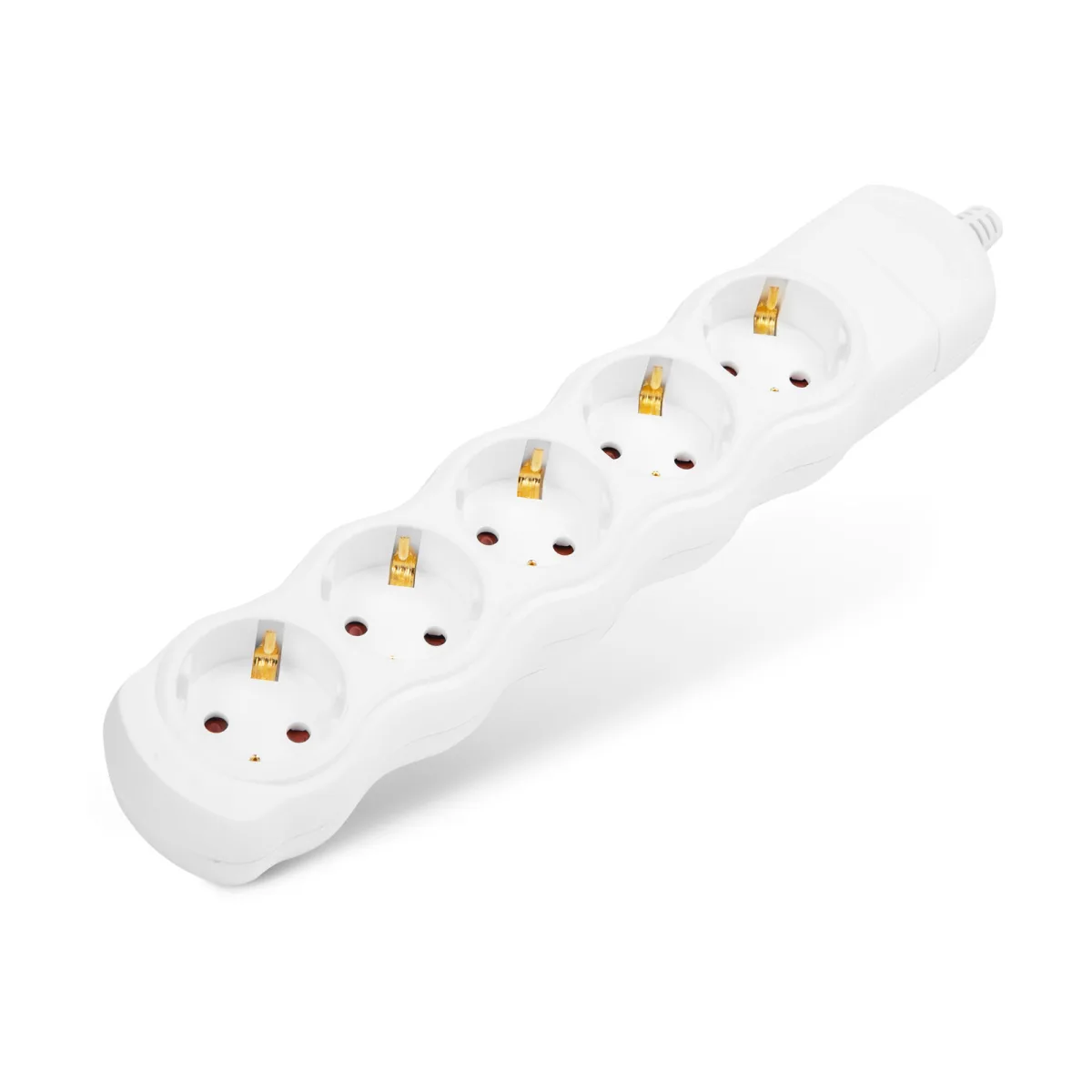 Prelungitor 5 prize Schuko fara cablu, 16A, montaj personalizat, protectie copii