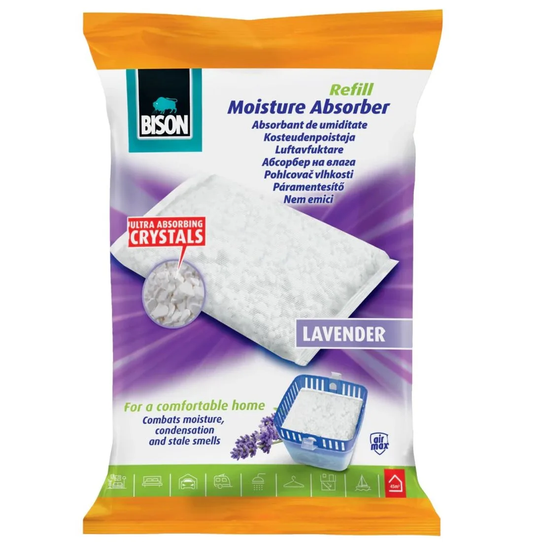 Rezerva dezumidificator AirMax 450 g, parfum lavanda, absorbtie umiditate, anti mucegai