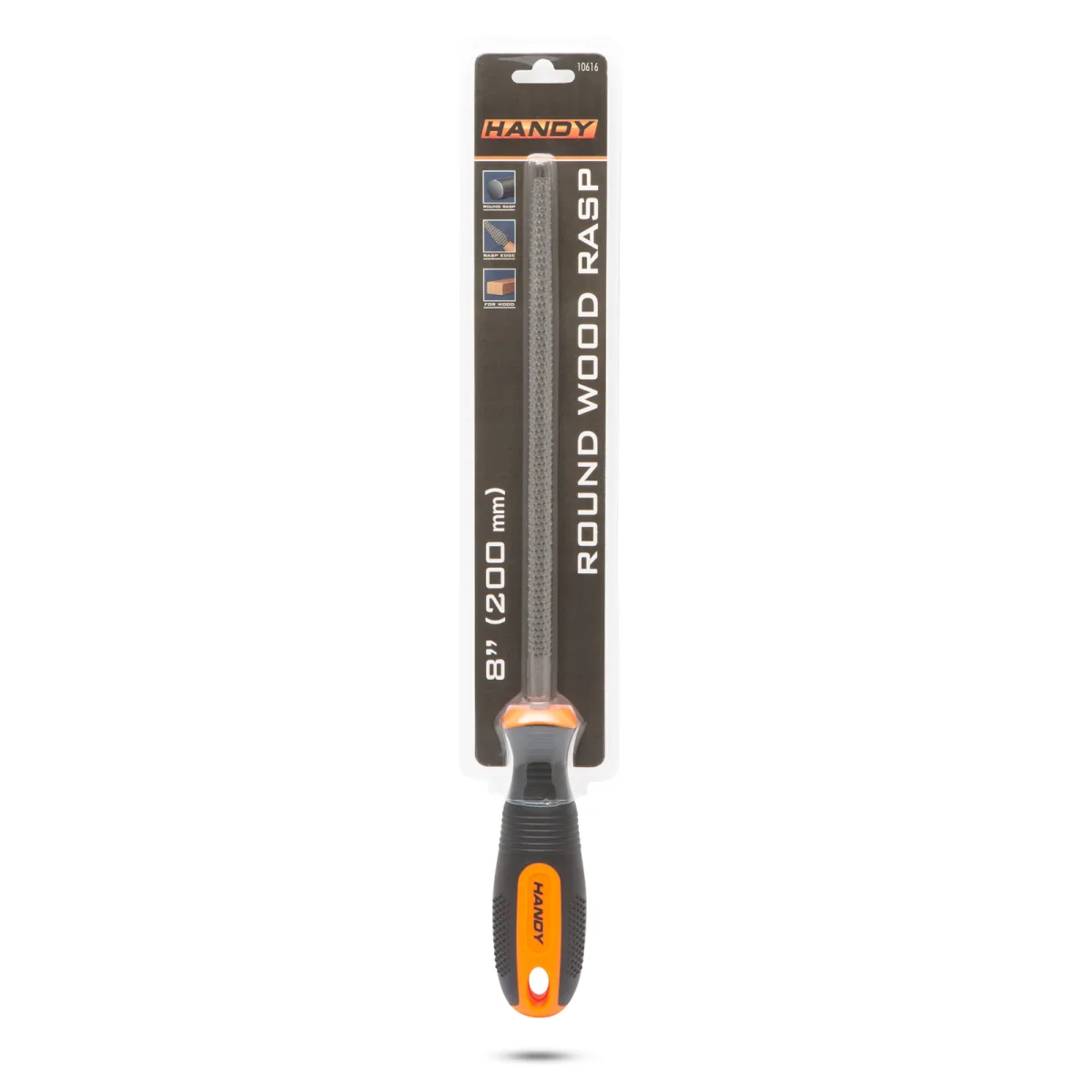 Raspila rotund pentru lemn, 200 mm cu maner ergonomic, granulatie medie - imagine 4