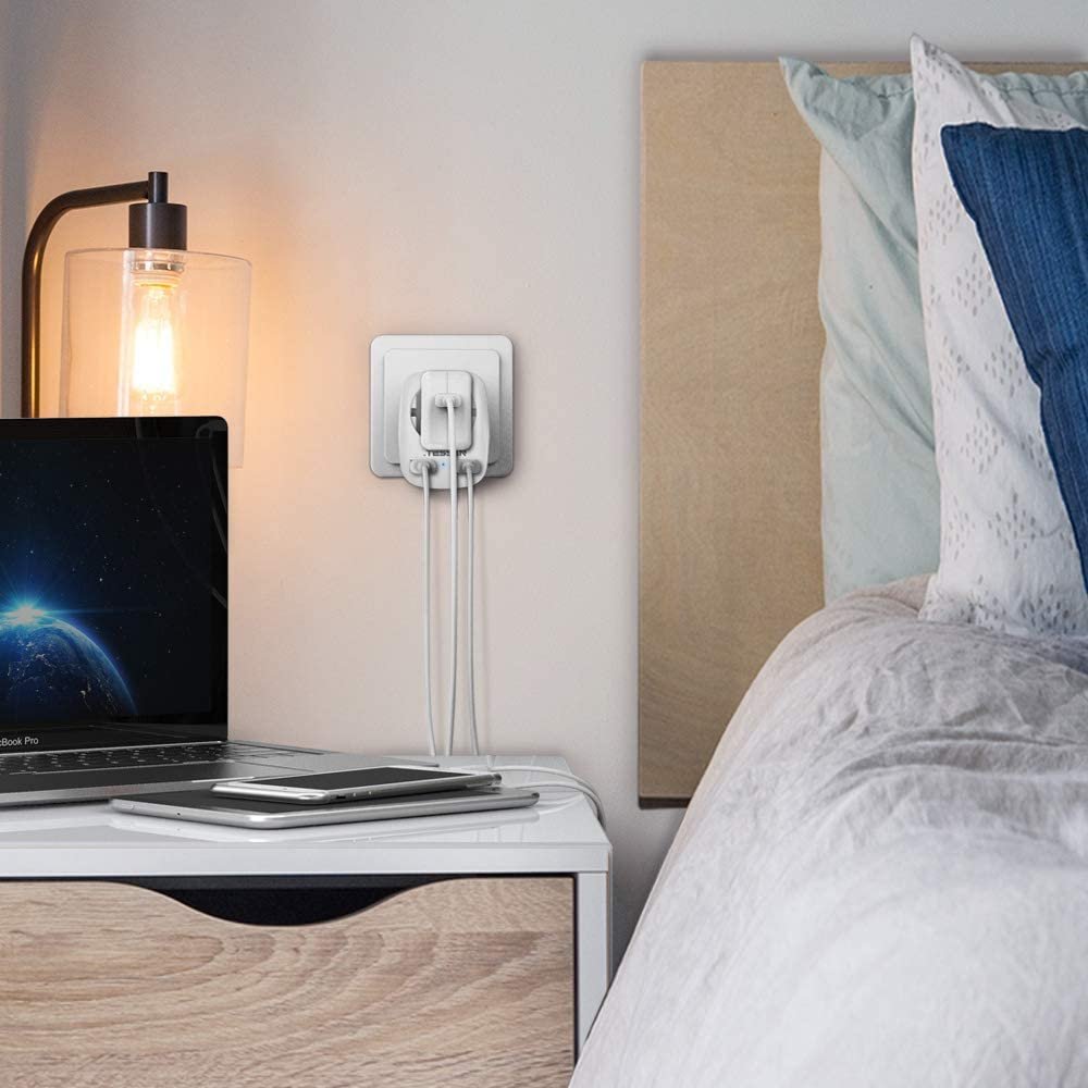 adaptor europe to uk tessan ts-611, eu - uk, 2xusb - 2,4a, 10a 4 Adaptor Europe to UK Tessan TS-611, EU - UK, 2xUSB - 2,4A, 10A - imagine 4