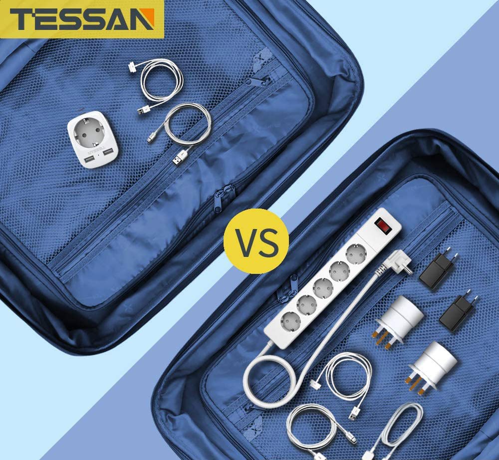 adaptor europe to uk tessan ts-611, eu - uk, 2xusb - 2,4a, 10a 2 Adaptor Europe to UK Tessan TS-611, EU - UK, 2xUSB - 2,4A, 10A - imagine 2