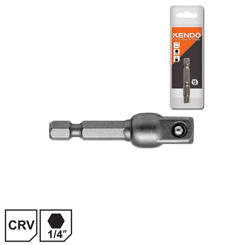 adaptor hexagonal hex 1/4 "50 mm, crv. 2 Adaptor hexagonal HEX 1/4 "50 mm, CRv. - imagine 2