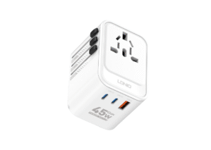Adaptor priza international GaN LDNIO Z8, 1XUSB, 2XUSB-C, Incarcare rapida, 45W