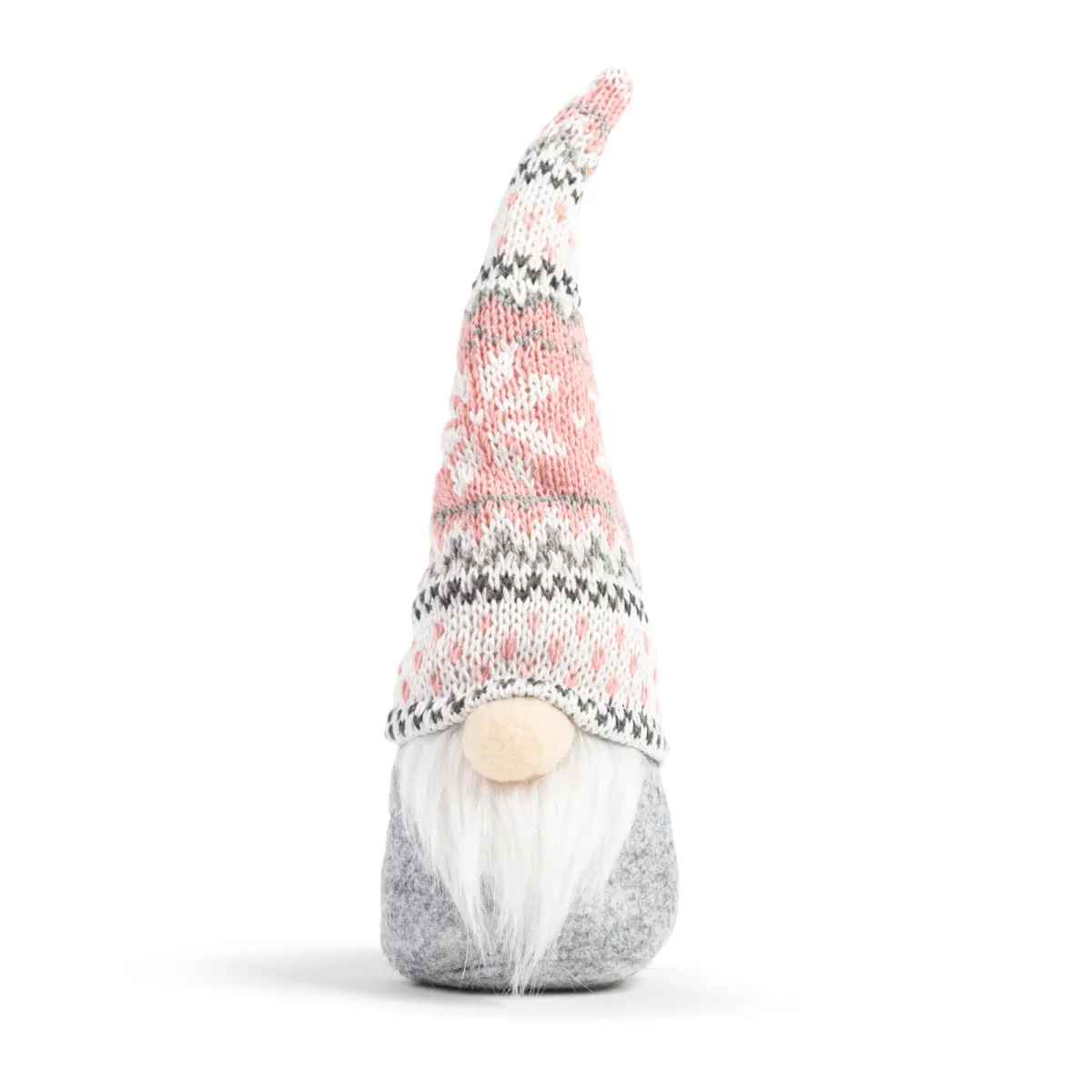 Figurina gnom scandinav decorativ de Craciun, textil, 22 cm, 4 modele - imagine 4