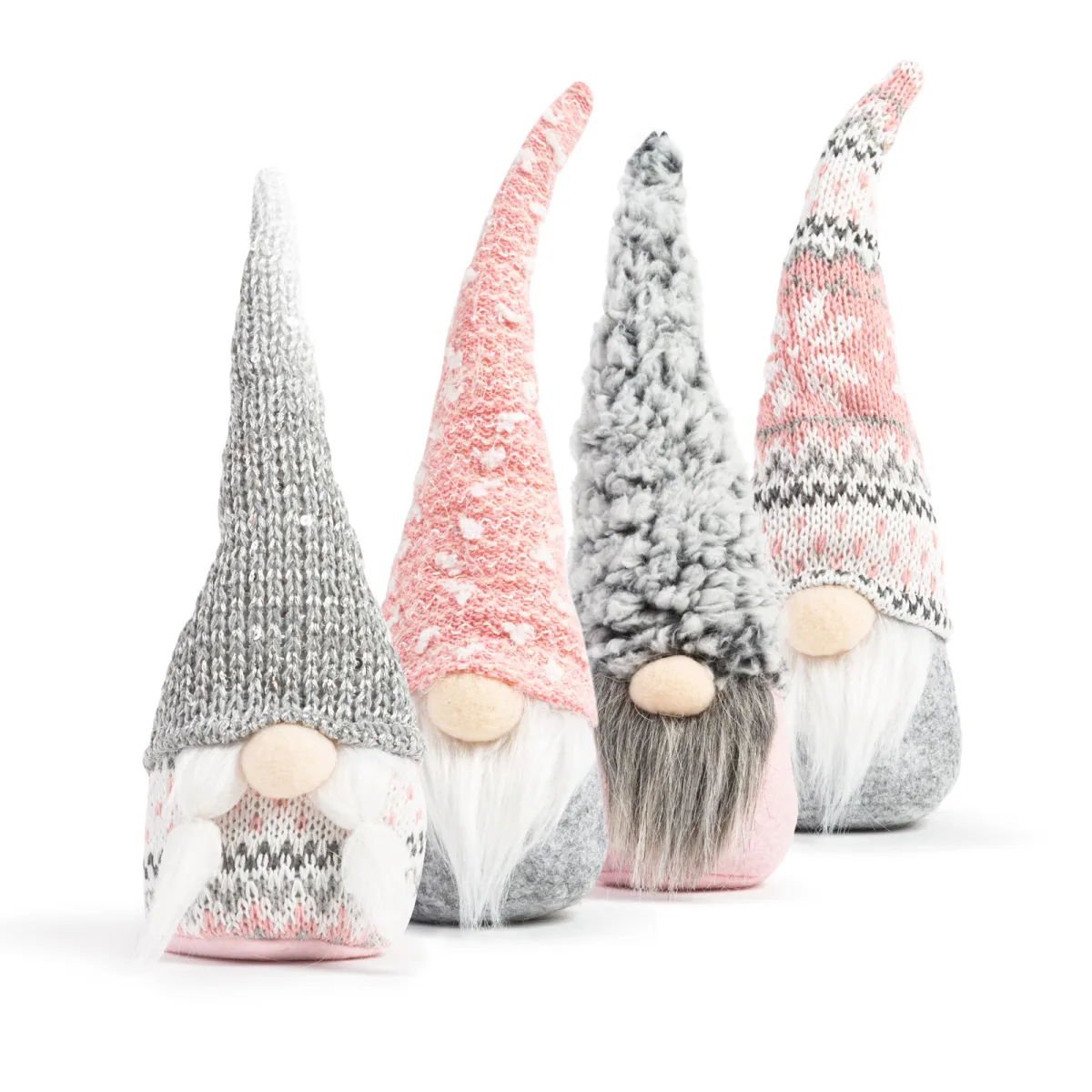 Figurina gnom scandinav decorativ de Craciun, textil, 22 cm, 4 modele - imagine 2