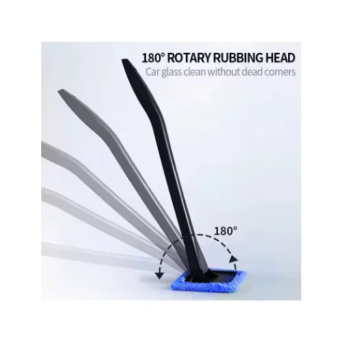 Instrument curatare geamuri auto MACVI, maner ergonomic, laveta microfibra reutilizabila, plastic PP, 34cm - imagine 3