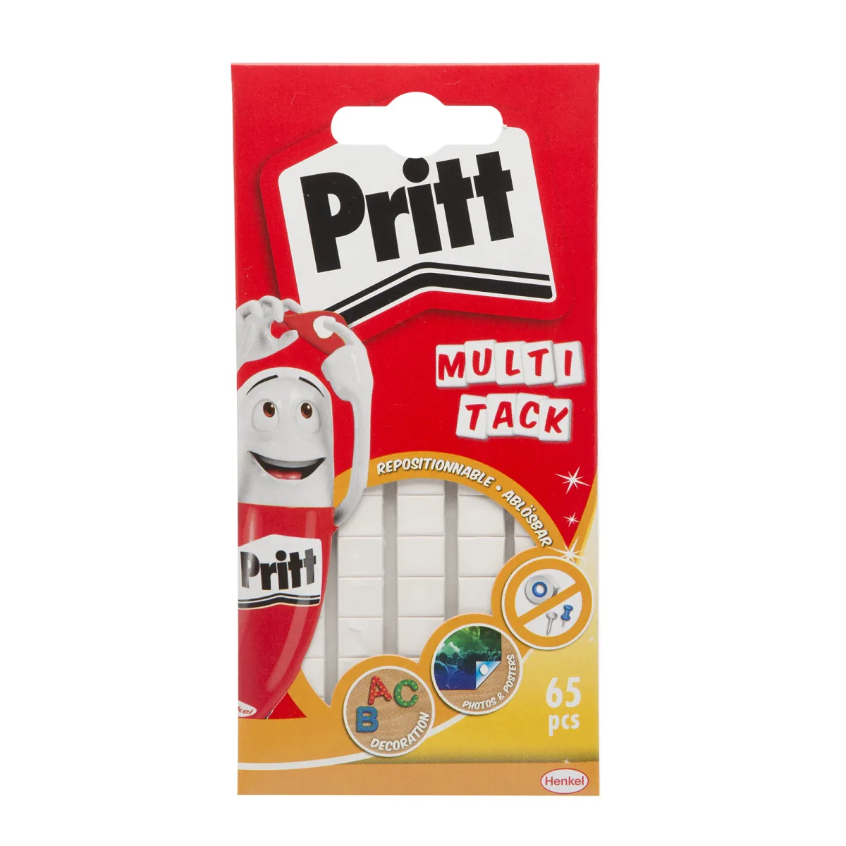 Adeziv reutilizabil pentru postere si fotografii, patafix pentru perete birou scoala 65 buc 35g