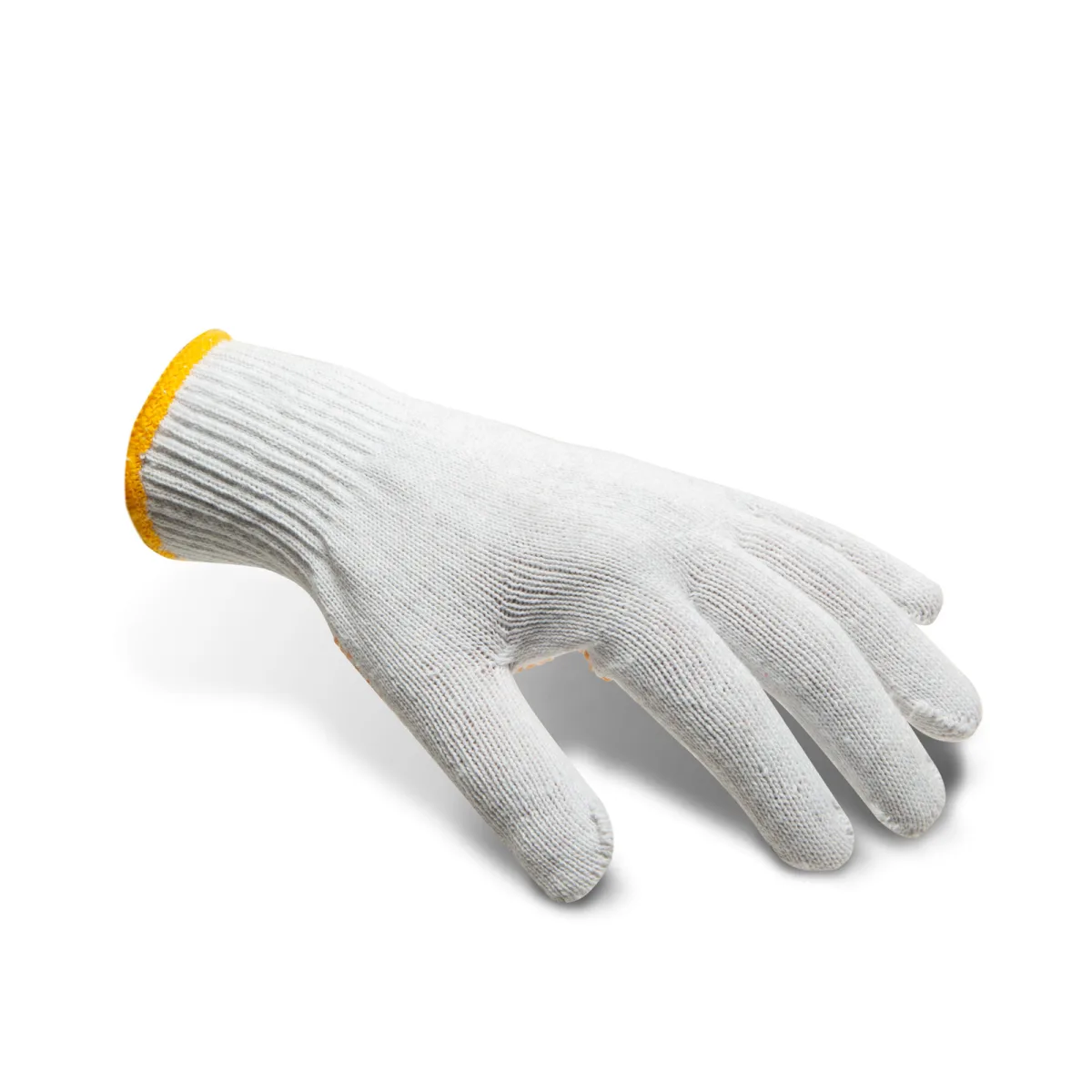 Manusi lucru bumbac, marime XL, manusi antiderapante cu puncte PVC, pentru manipulare si constructii