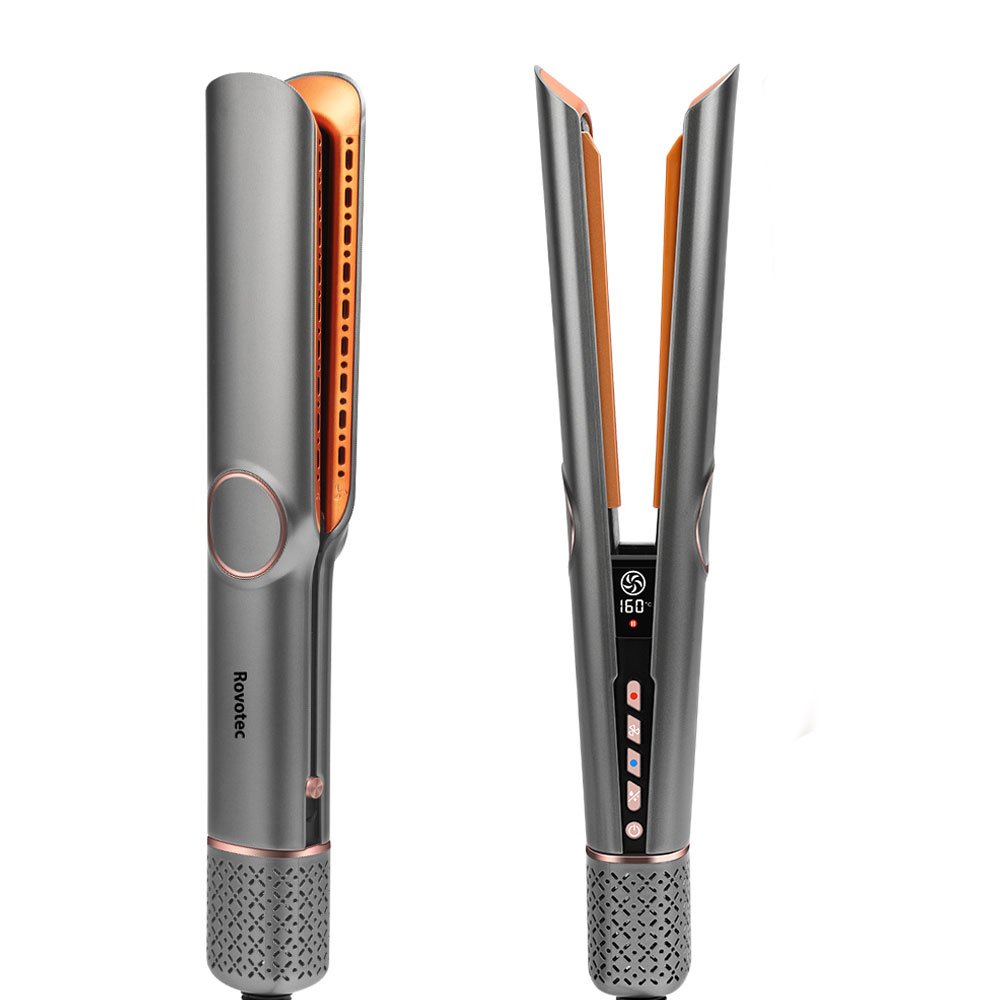 homepage recart 12 Aparat de indreptat parul cu aer cald 2 in 1 Rovotec HS-906, 1300W, Uscare si Indreptare Simultana, Ioni Negativi, Temperatura reglabila, Uscator, Indreptare par umed, Indreptare par uscat