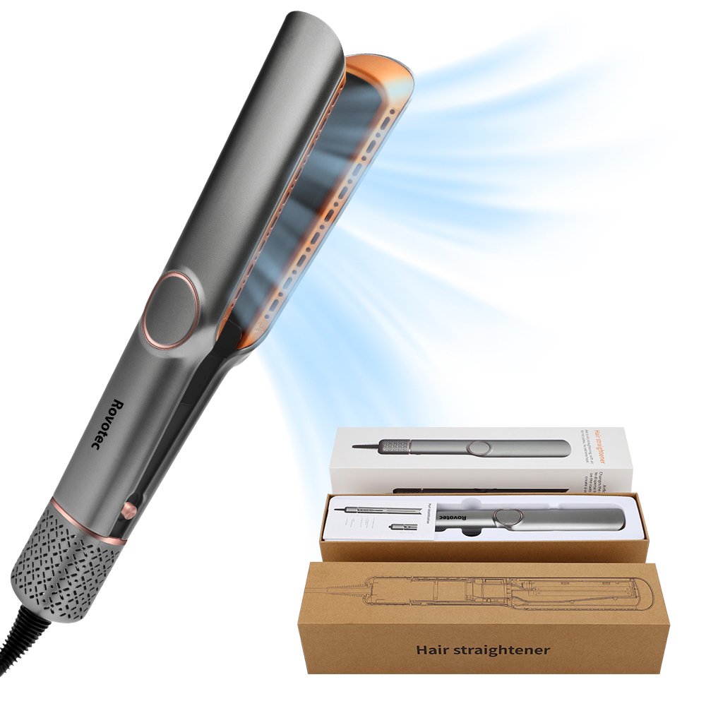 aparat de indreptat parul cu aer cald 2 in 1 rovotec hs-906, 1300w, uscare si indreptare simultana, ioni negativi, temperatura reglabila, uscator, indreptare par umed, indreptare par uscat 3 Aparat de indreptat parul cu aer cald 2 in 1 Rovotec HS-906, 1300W, Uscare si Indreptare Simultana, Ioni Negativi, Temperatura reglabila, Uscator, Indreptare par umed, Indreptare par uscat - imagine 3