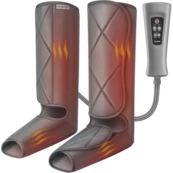 Aparat de masaj gambe si picioare cu compresie aer Renpho ALM071H, 5 moduri masaj, 3 intensitati, Incalzire, controler inclus, pentru circulatie si relaxare musculara